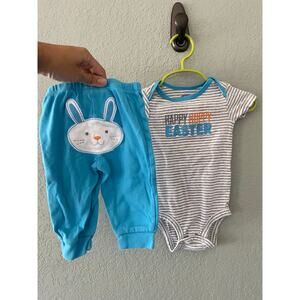 Carter's Boys 6 Month Easter Outfit Onesie and Pants Happy Easter